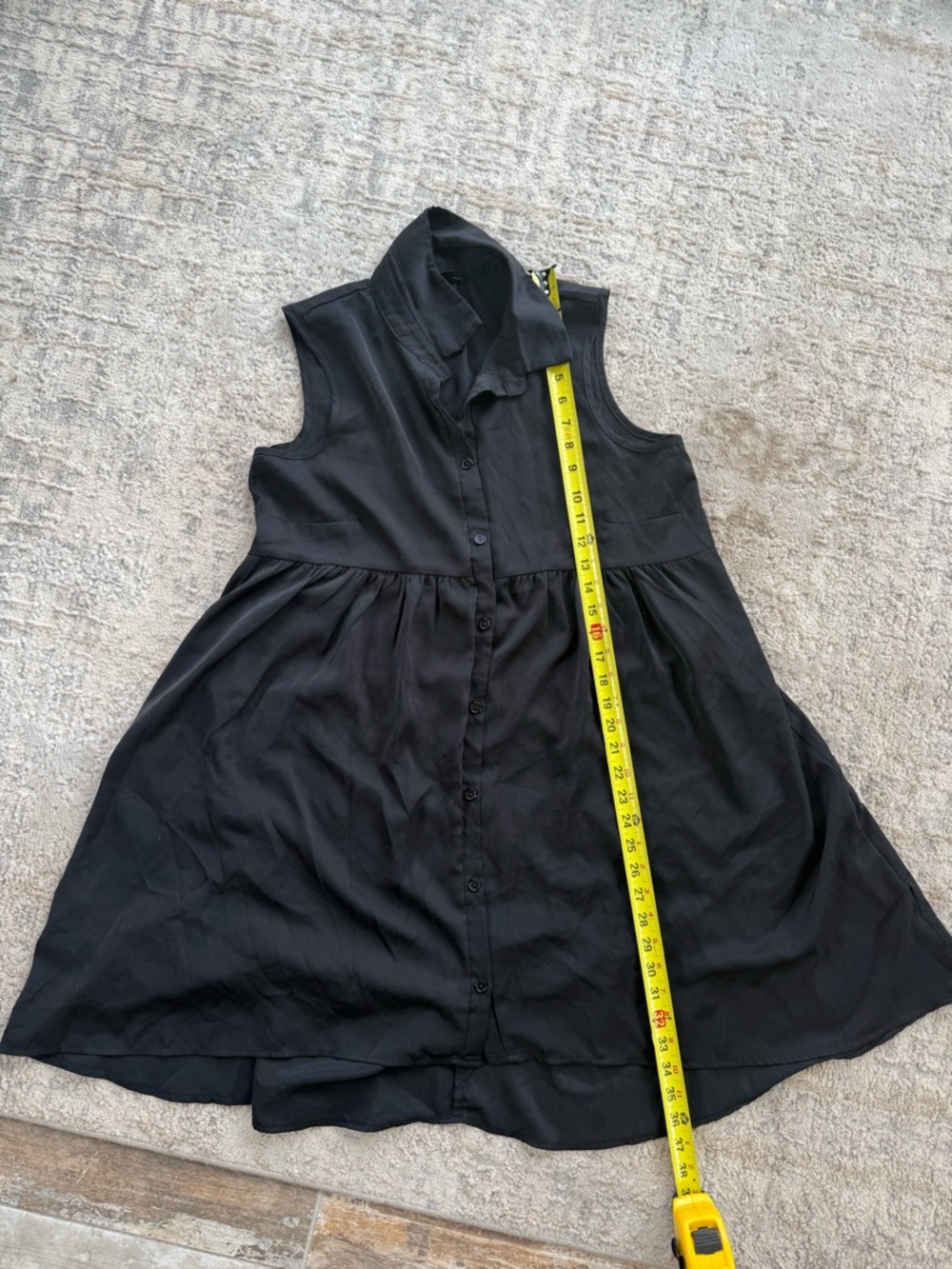 Coco + Carmen Black Collared Shirt Dress.NWT